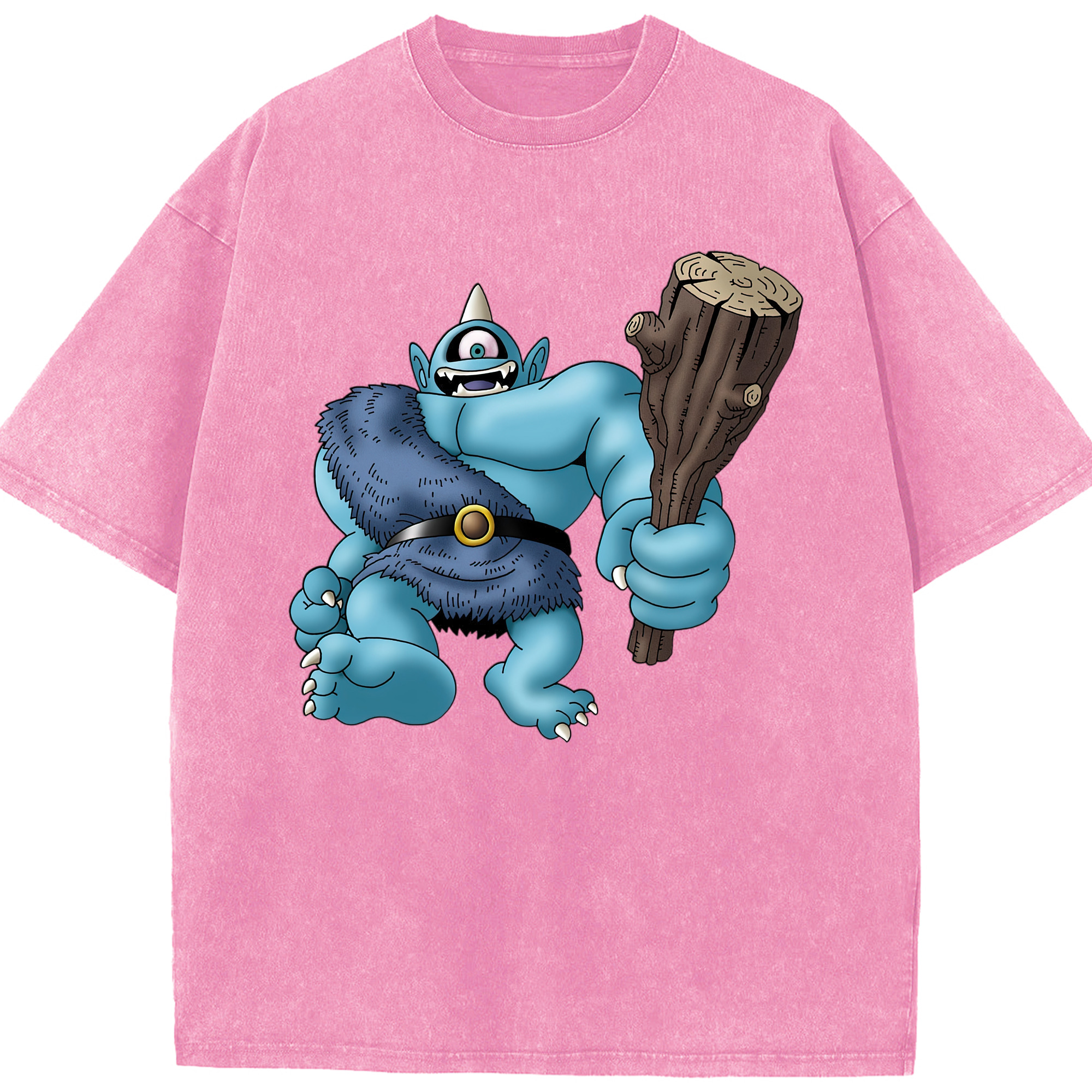 （画像用） ドラゴンクエスト Doragon Kuesuto Dragon Quest 綿100% ヴィンテージ風 半袖Tシャツ（フロントプリント）